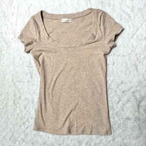 NWT- FRANKEE & SKYLARR Oatmeal Ribbed Shirt